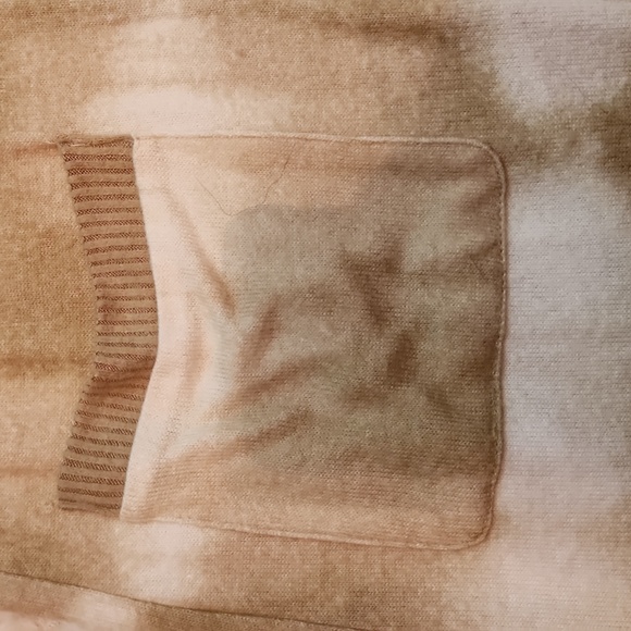 Market & Spruce open front cardigan in tan and white - Picture 2 of 7